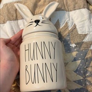 Rae Dunn bunny head canister